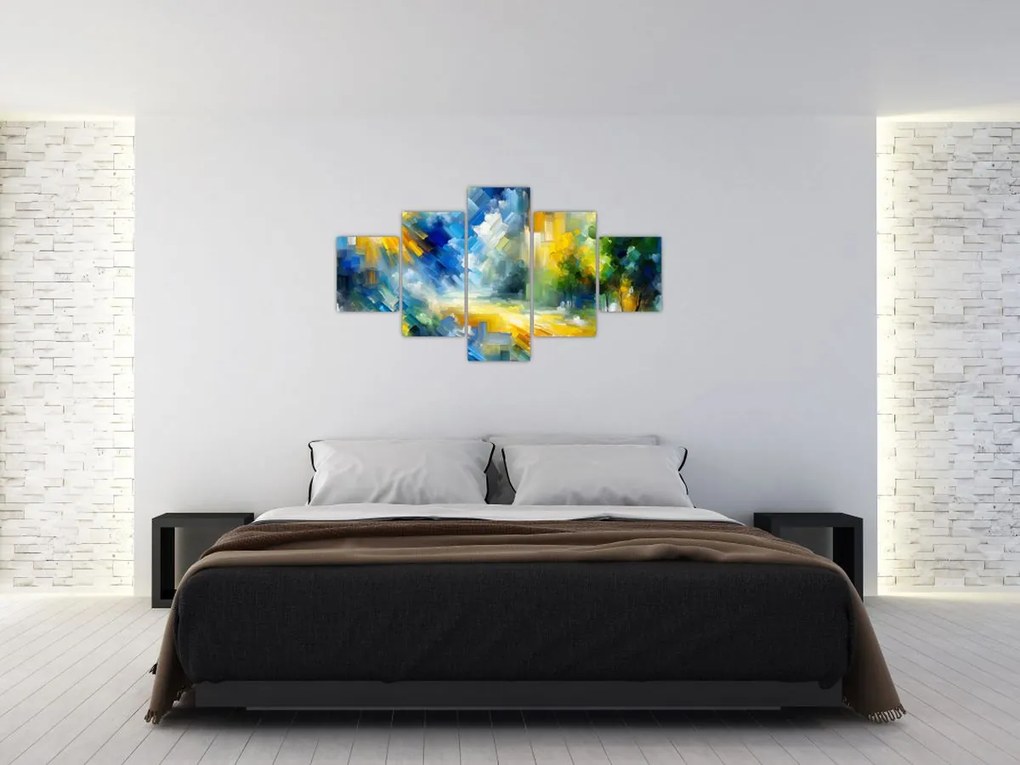 Obraz - Abstrakcyjny słoneczny dzień (125x70 cm)