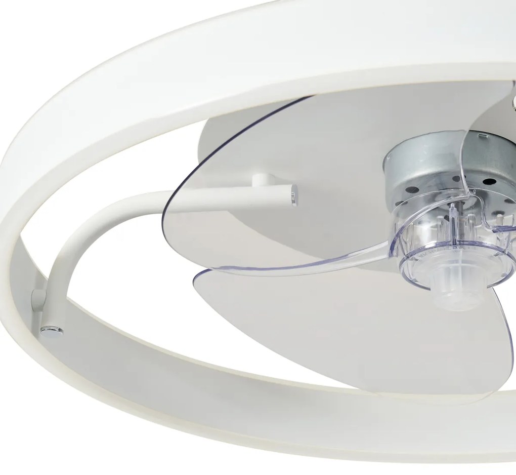 Wentylator sufitowy z lampą biały 50 cm zLED zfunkcją ściemniania ipilotem - Maddy Nowoczesny Oswietlenie wewnetrzne