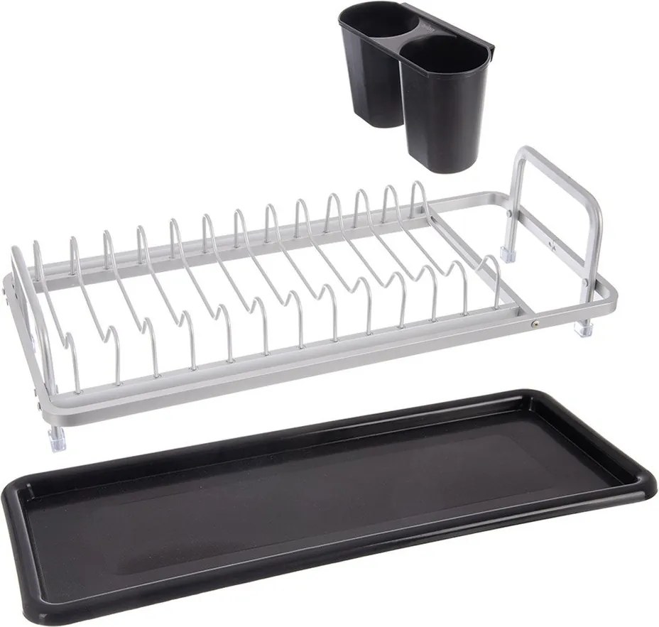 Czarno-biały metalowy ociekacz 41,5x17 cm Deluxe – Orion