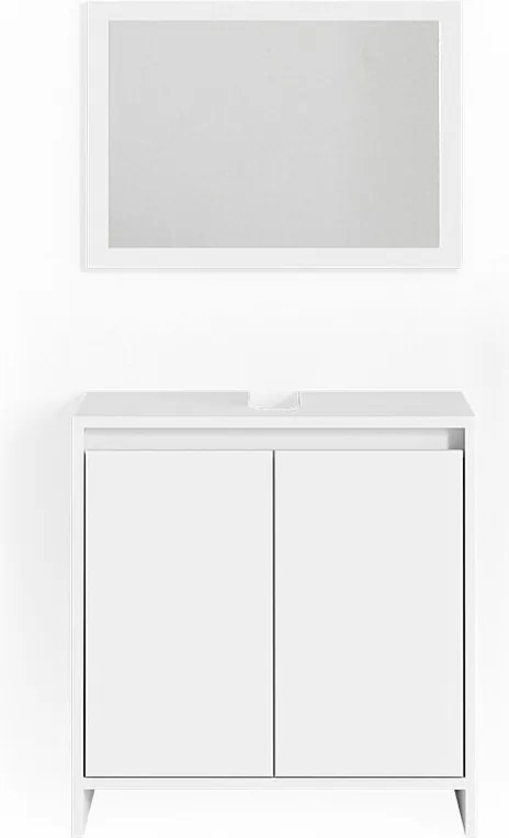 Zestaw mebli łazienkowych biały 58x33x60 emma