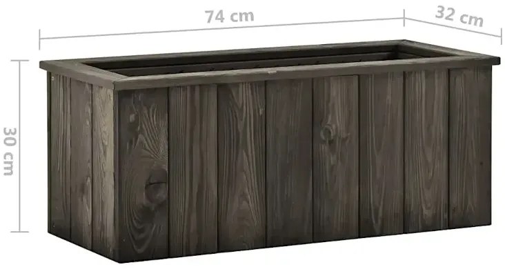 Ciemnoszara donica ogrodowa R9-G14