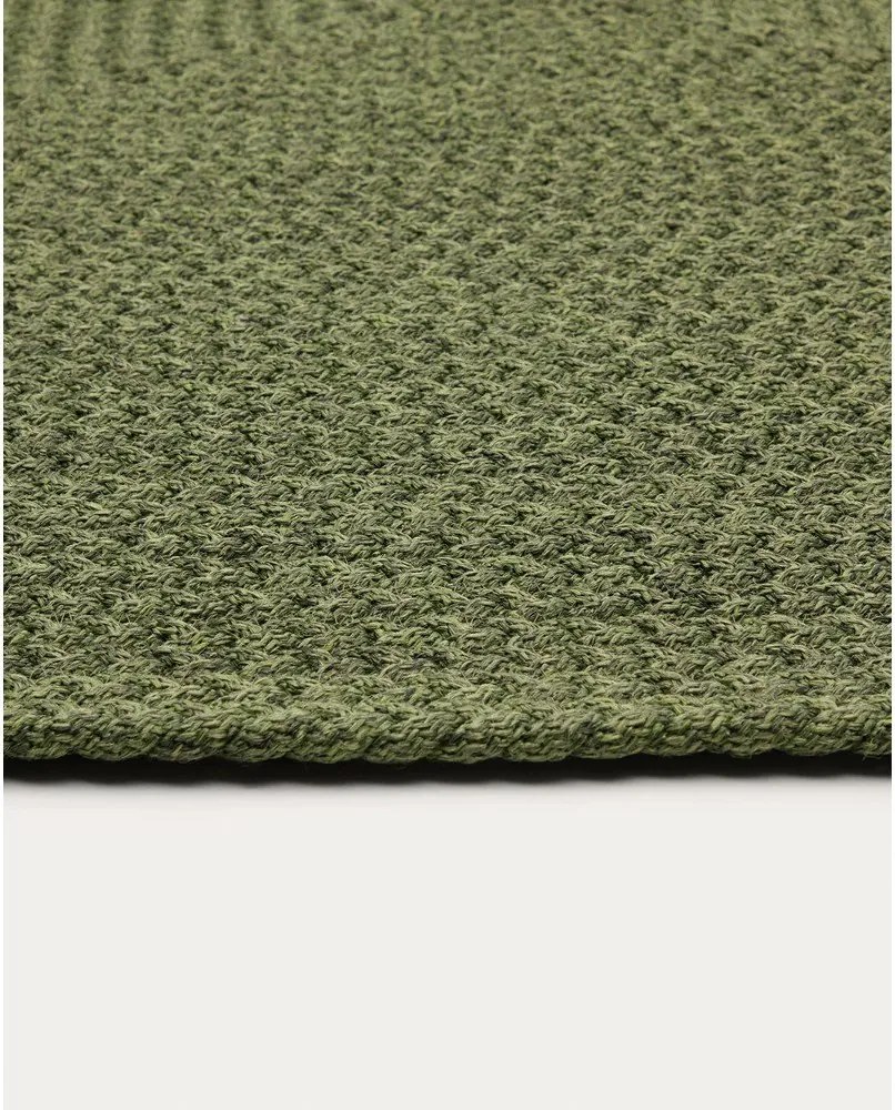 Zielony dywan odpowiedni na zewnątrz z włókien z recyklingu 160x230 cm Despas – Kave Home