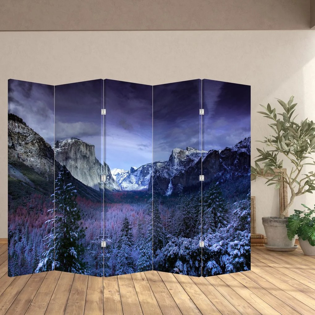 Parawan - Zimowe górskie krajobrazy (210x170 cm)