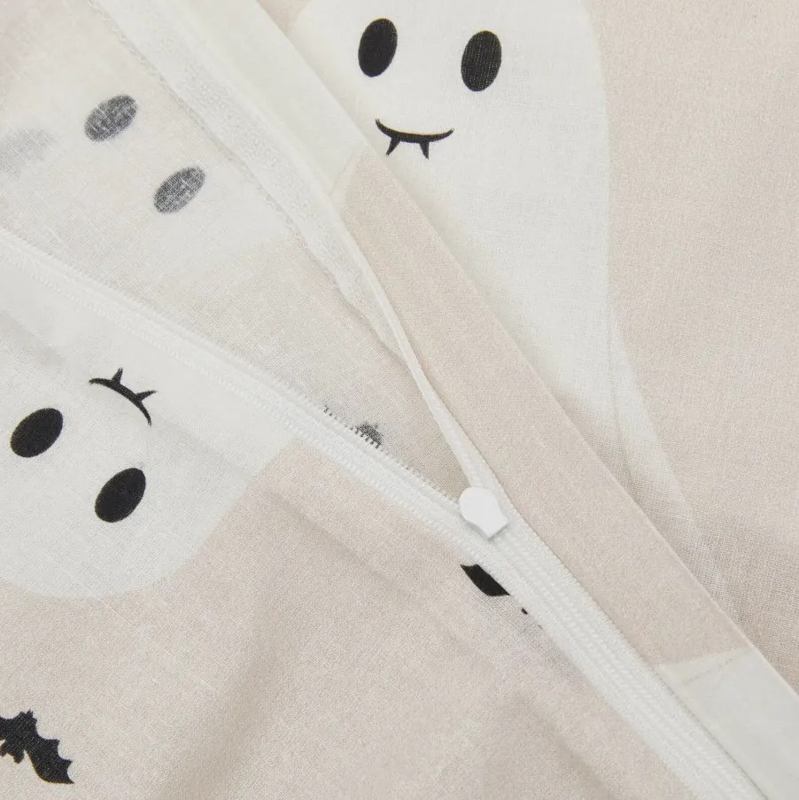 PrzytulneMieszkanie.pl PrzytulneMieszkanie.pl Pościel dziecięca z bawełny renforcé GHOSTIE beżowa Rozmiar pościeli: 80 x 80 cm | 135 x 200 cm
