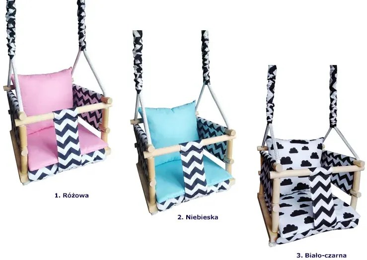Biało-czarna huśtawka dla dziecka 3w1 C4-A73