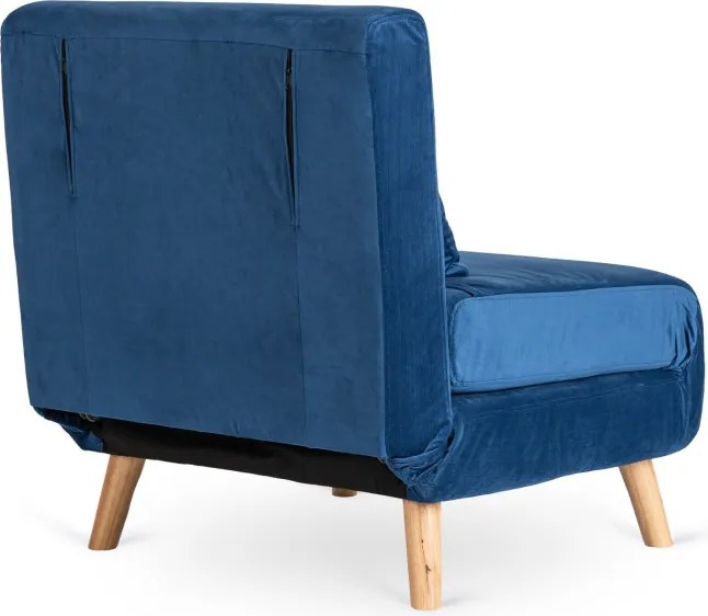 Fotel Rozkładany Leżanka Wypoczynkowy MARRY do Spania Granatowy