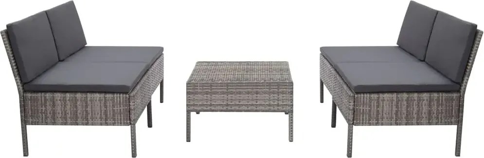 Zestaw szarych mebli ogrodowych - Naja 4X