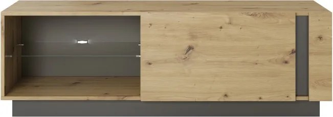 RACO Szafka RTV 138 Dąb Artisan Pod TV z Oświetleniem LED