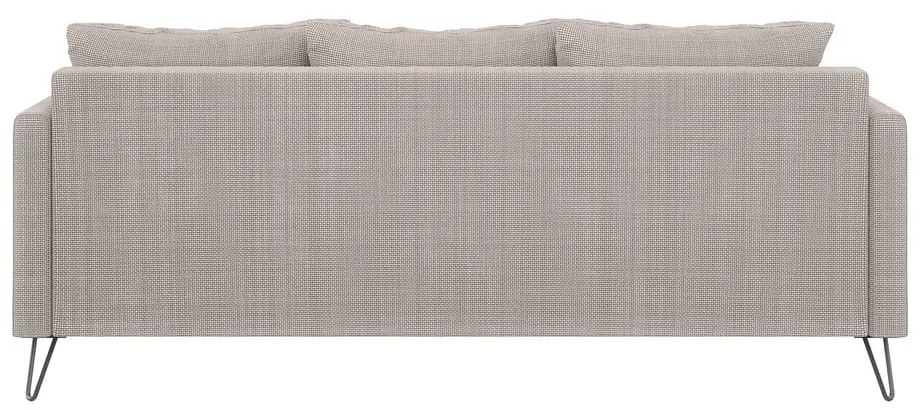 Jasnobrązowa sofa z tkaniny szenilowej 200 cm Freya – Ropez