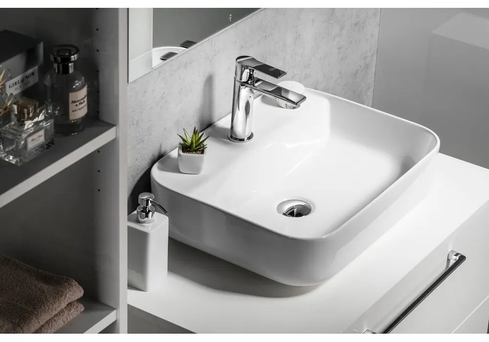 Biała ceramiczna umywalka 50x40 cm Garda – Sapho