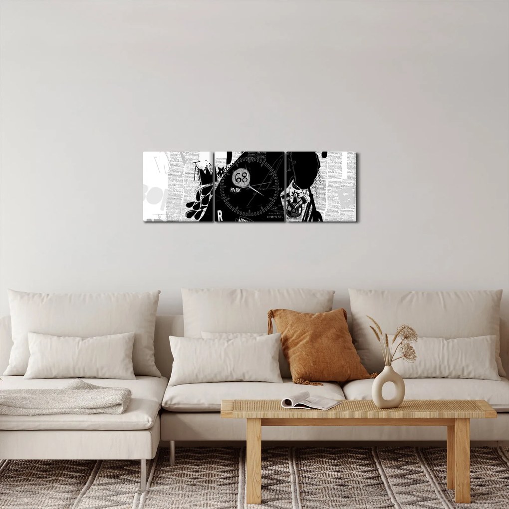 Obraz - Urodzony by jeździć (z zegarem) (90x30 cm)