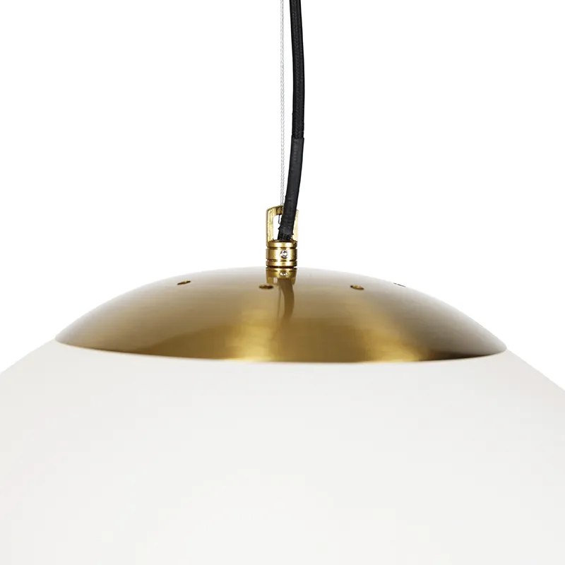 Skandynawska lampa wisząca z opalem 40 cm - Ball 40 Nowoczesny Oswietlenie wewnetrzne