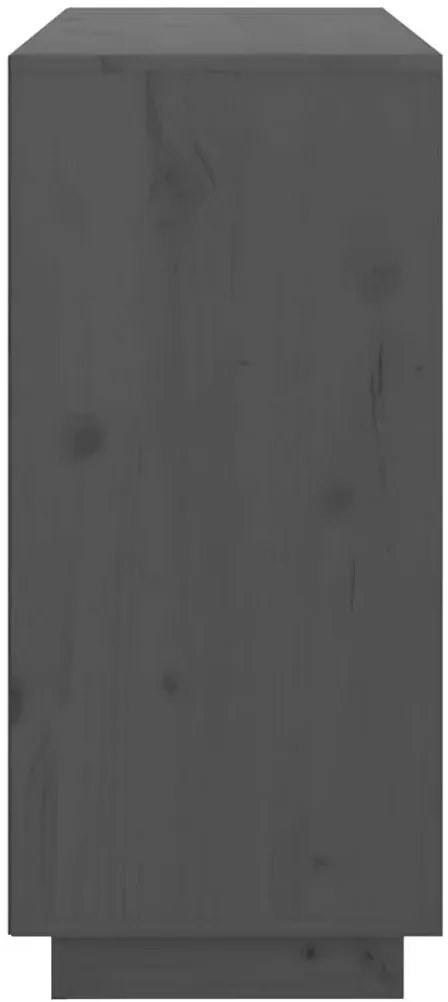 Szara komoda z litego drewna z 2 szufladami C5-P29