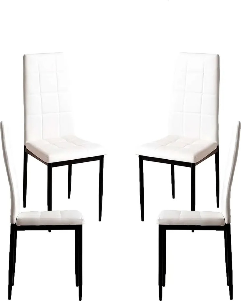 Zestaw 4 Krzese Lan Ekoskóra