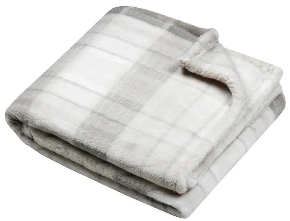 Koc pluszowy SCOTLAND w kratę, 130 x 160 cm