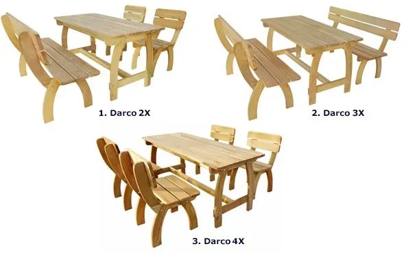 Zestaw drewnianych mebli ogrodowych P5-B96