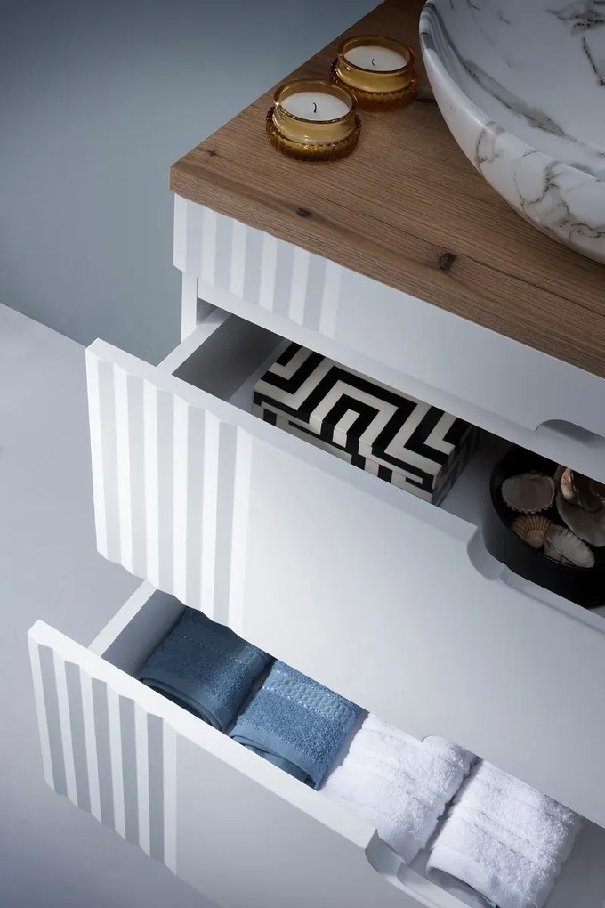 Szafka pod umywalkę FIJI WHITE 82 120cm biała COMAD