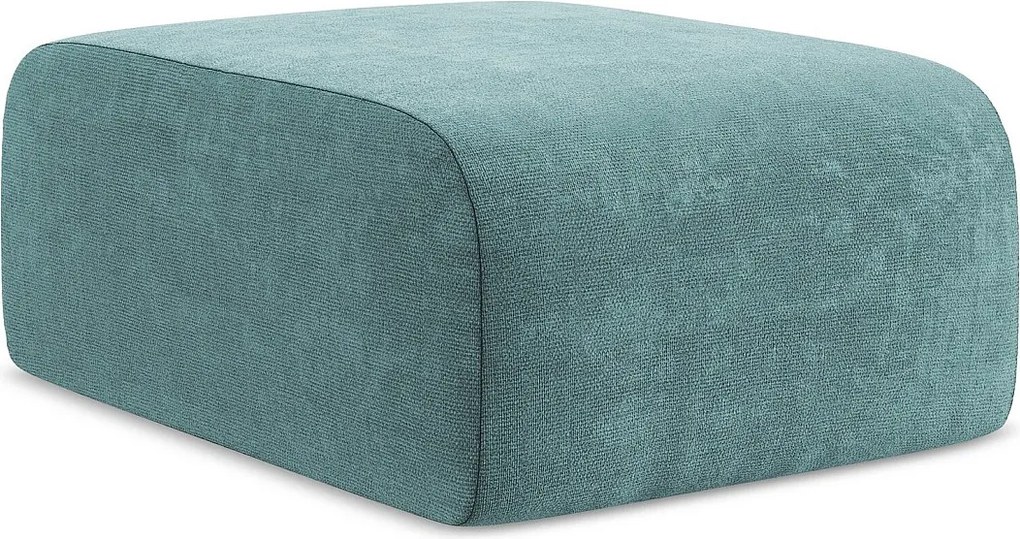 Pufa - z tkaniny szenilowej - jeans - LANI