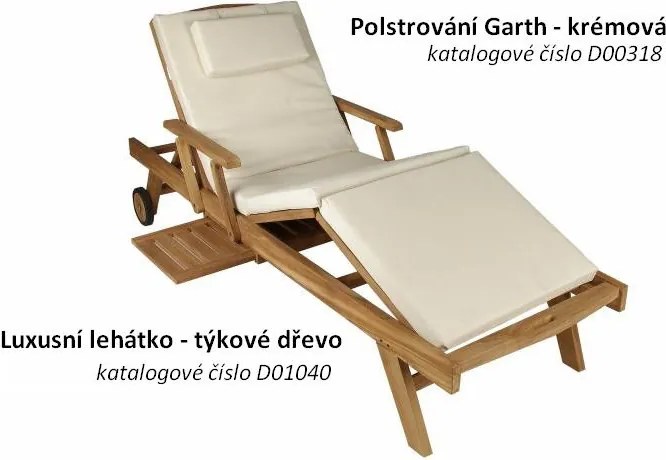 Poduszka na leżak Garth - kremowe