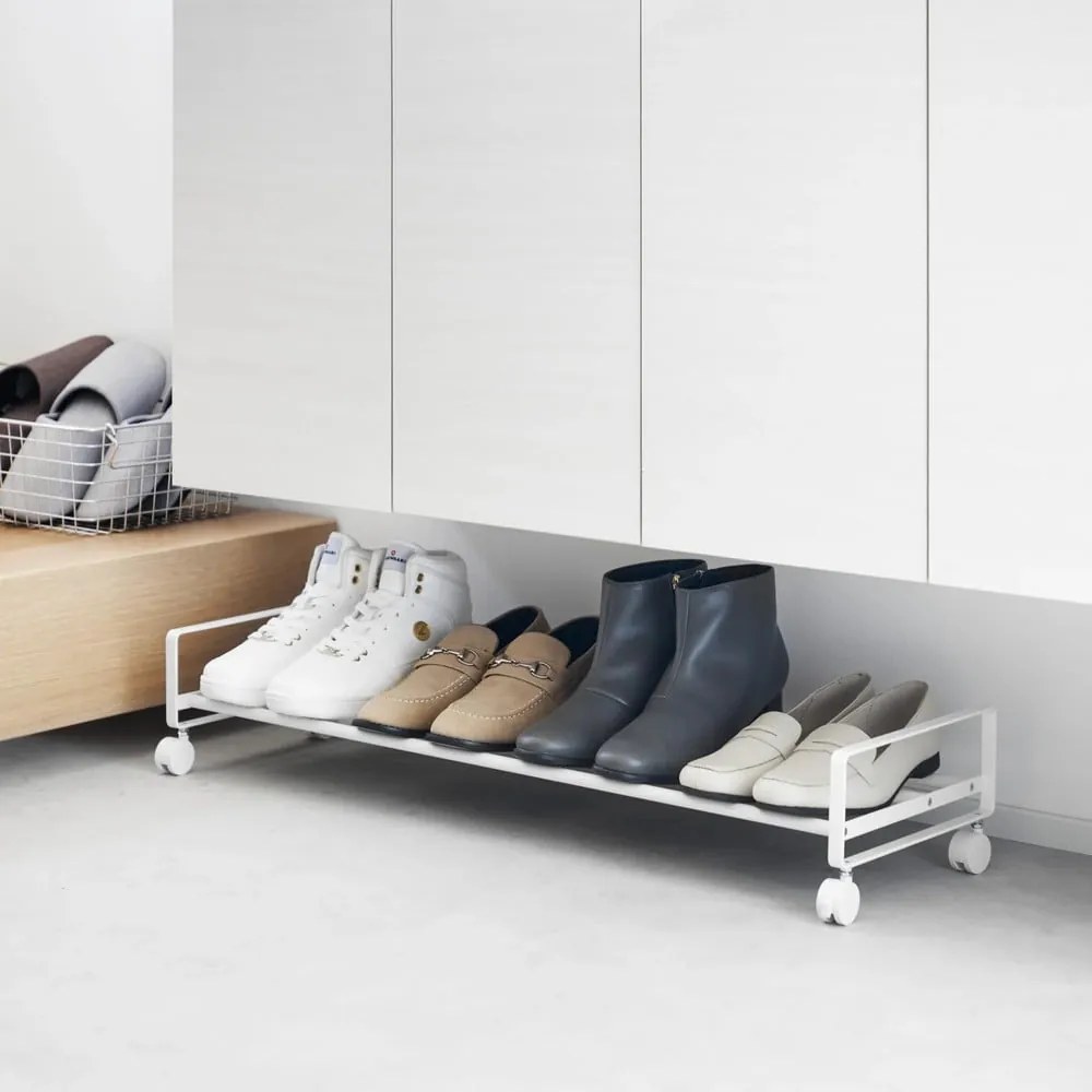 Biały metalowy regał na buty 83,5x14,5x27,5 cm Tower – YAMAZAKI