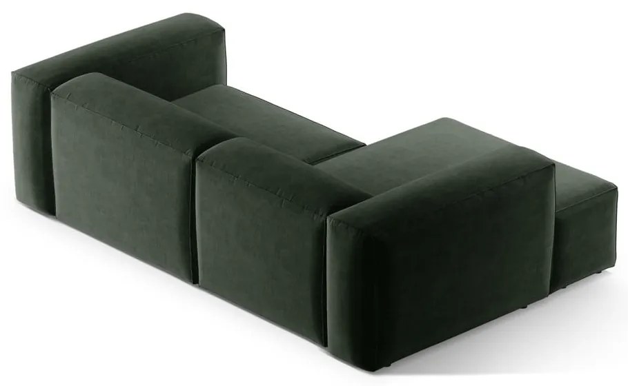 Zielony narożnik (lewostronny/z szezlongiem) Bergamo – Cosmopolitan Design