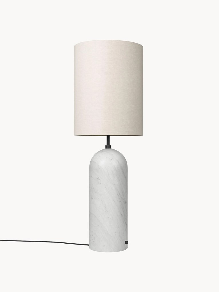 Lampa podłogowa z marmuru z funkcją przyciemniania Gravity, W 130 cm