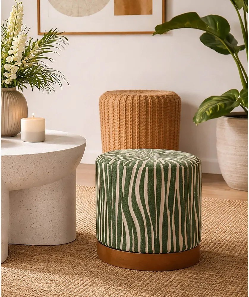 Zielony puf Savana – Mauro Ferretti