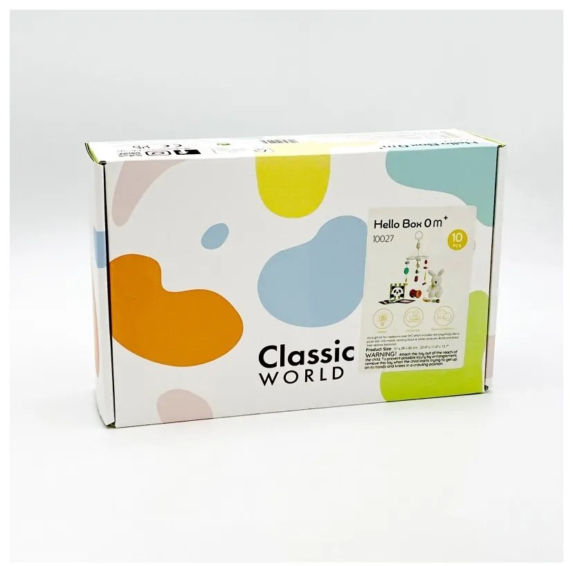 Classic world pastelowy zestaw dla niemowląt box pierwsze zabawki od 0 - 6 miesięcy