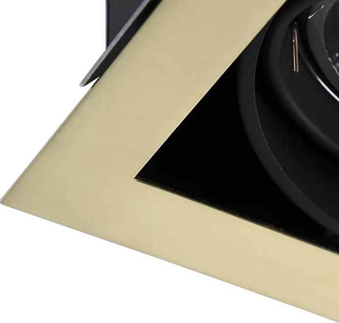 Wpuszczany reflektor mosiężny regulowany 2-światłowy - Oneon