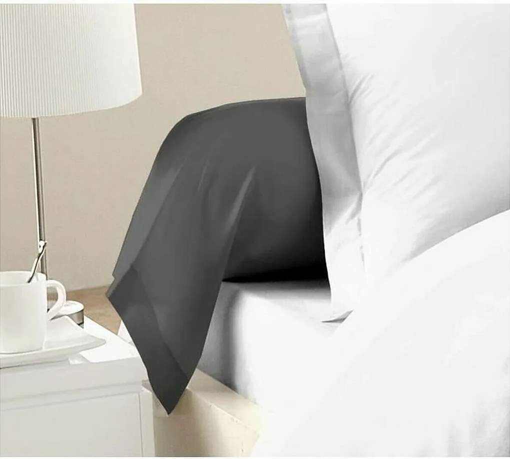 Zestaw 2 Poszewek na Poduszkę 100% bawełna 85x185 cm ciemnoszary - Certyfikat OEKO-TEX