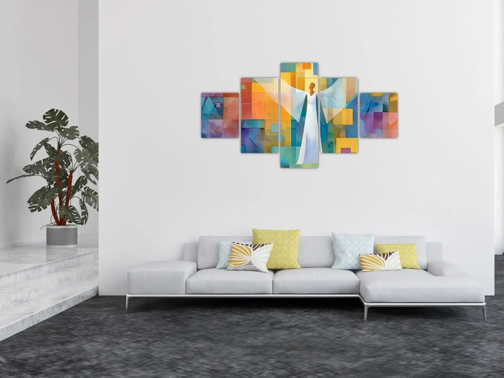 Obraz - Geometryczny anioł (125x70 cm)