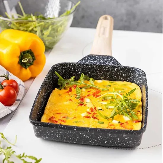 Czarna Marmurkowa Patelnia Do Omletów D2-E01
