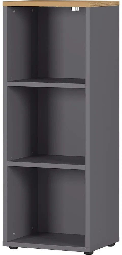 Antracytowy regał w dekorze dębu 45x120 cm Agenda – Germania