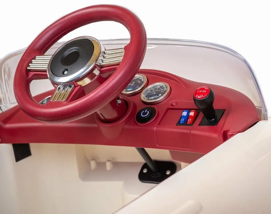 Baby Mix Elektryczny samochód dla dzieci RetroPearl, biały