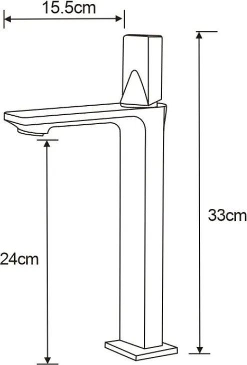 Mexen Crux bateria umywalkowa wysoka, czarna - 744410-70