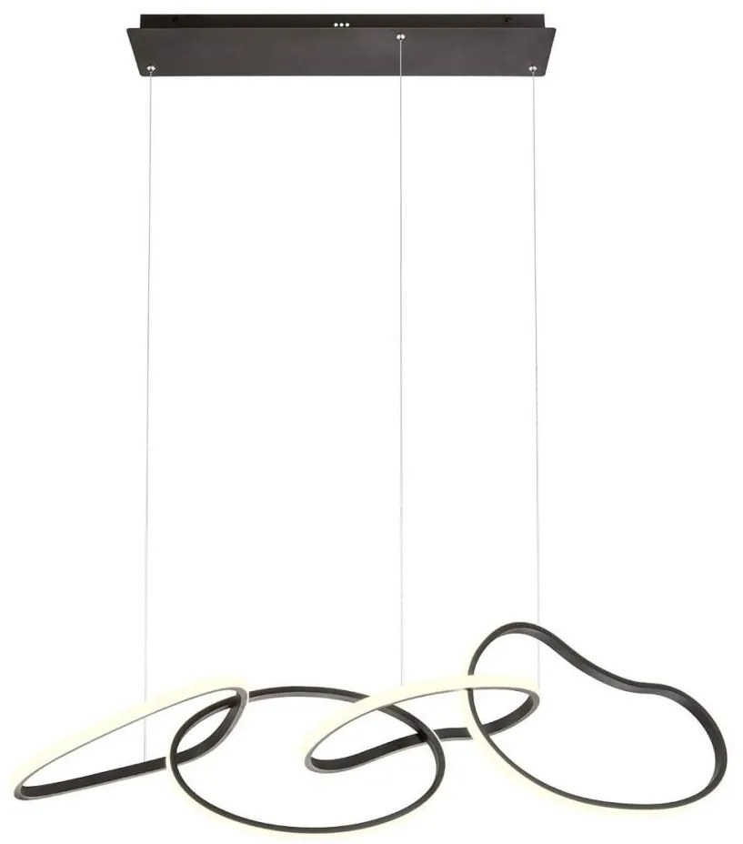 Redo 01-3390 - Ściemnialny żyrandol LED na lince BIAS LED/90W/230V czarny