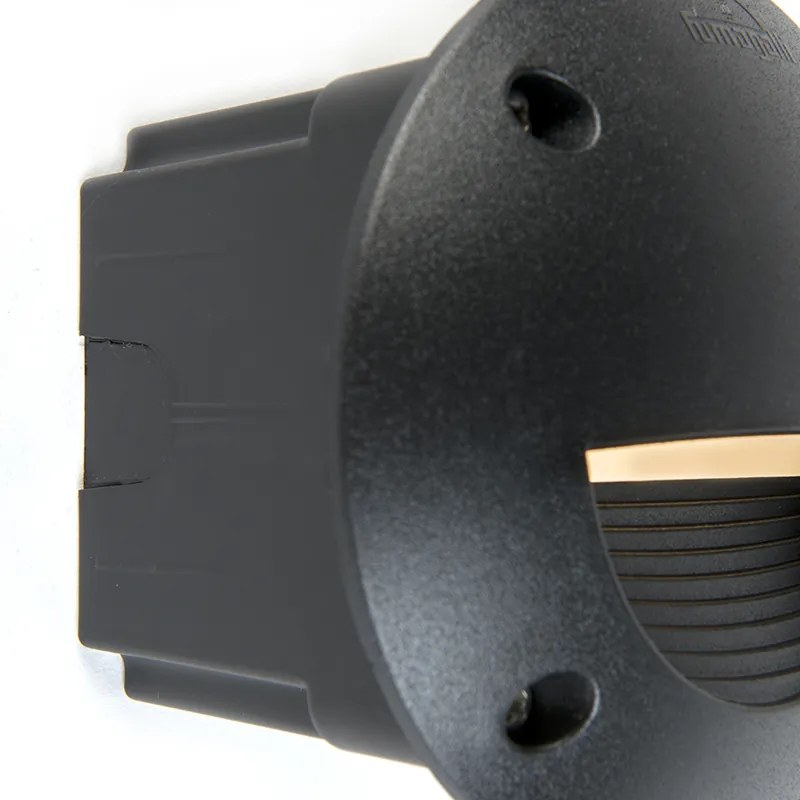 Zewnetrzna Nowoczesny zewnętrzny klosz ścienny czarny z LED IP65 - Leti Nowoczesny Oswietlenie zewnetrzne