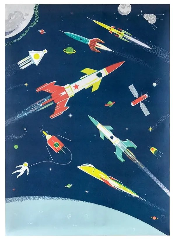Dekoracja dziecięca Glow in the Dark Space Age – Rex London