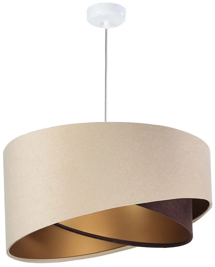Beżowo-złota lampa wisząca nad stół - 17X EX977 Z7-E19