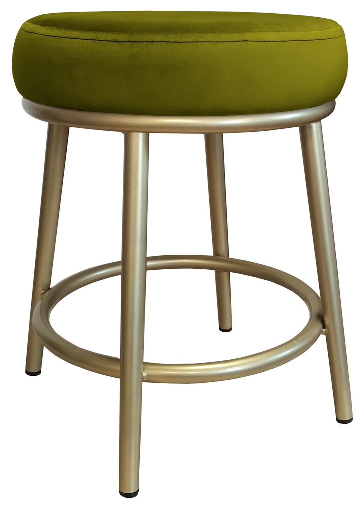 Taboret Ben noga metalowa złota BL75