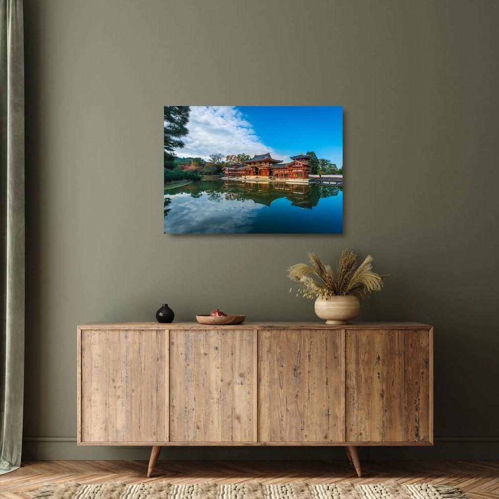 Obraz na szkle - Świątynia Byodo-in, Japonia (70x50 cm)