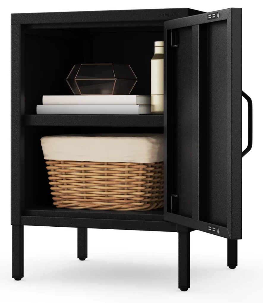 Szafka nocna metalowa czarna Modern MIA X 424 x 595 x 400 mm