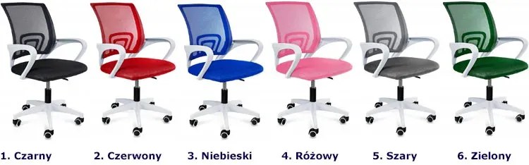 Niebieski fotel obrotowy do biurka P1-E00