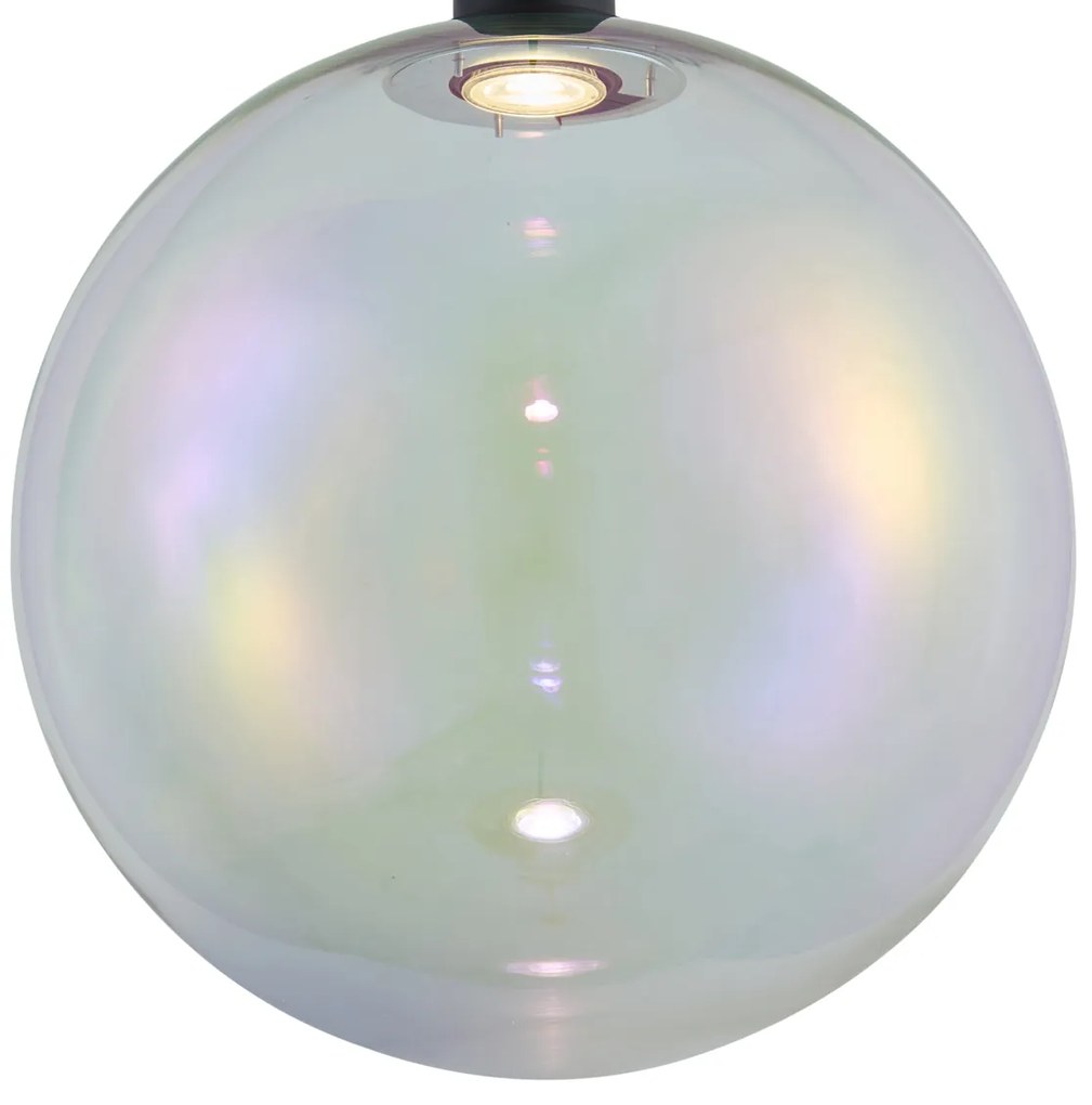 Designerska lampa wisząca czarna z przezroczystym szkłem 35 cm - MallonDesignerski Oswietlenie wewnetrzne