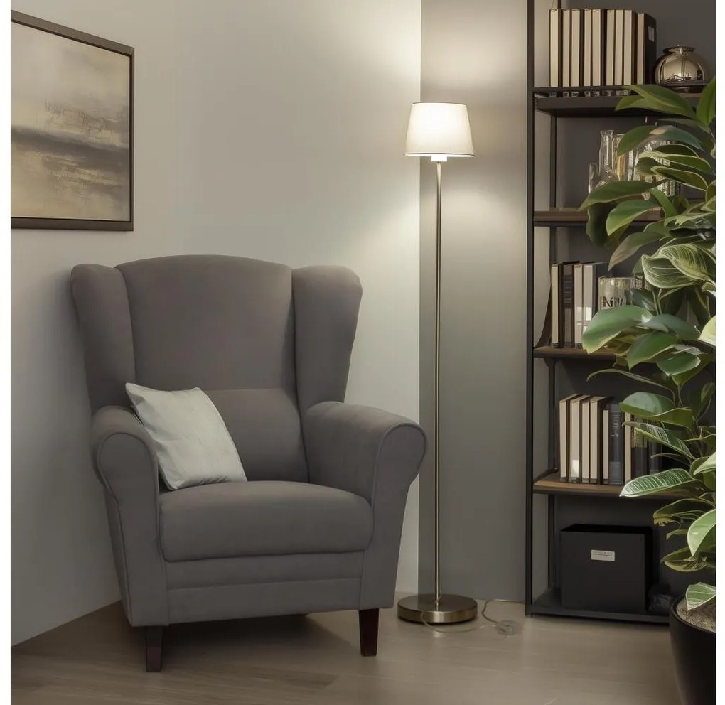 Brilagi - LED lampa stojąca CERIA 1xE27/40W/230V Ø 20,5 cm szara/matowy chrom