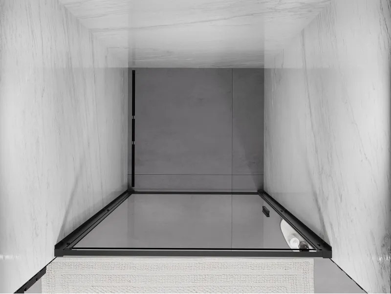 Mexen Exo drzwi prysznicowe uchylne 95 cm, transparent, czarne - 817-095-000-70-00