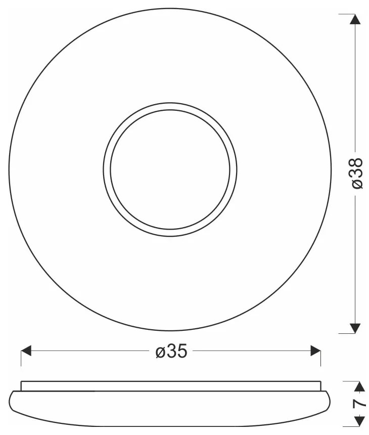 Biała lampa sufitowa LED 38x38 cm Uran – Candellux Lighting