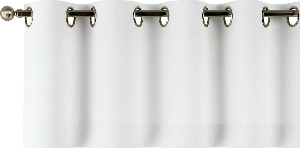 Lambrekin na kółkach kolor kremowy tkanina strukturalna, wzorzysta