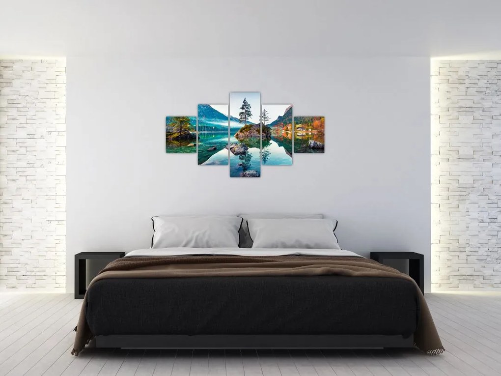 Obraz - Jezioro Hintersee, Alpy Bawarskie, Austria (125x70 cm)