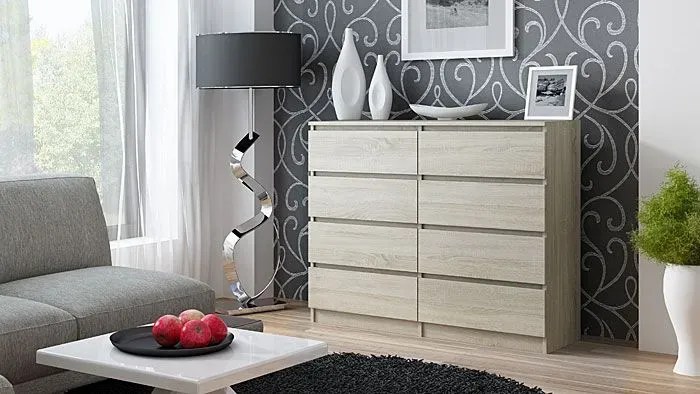 Komoda Lonix 2X 140 cm - dąb sonoma